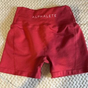 Red Alphalete shorts